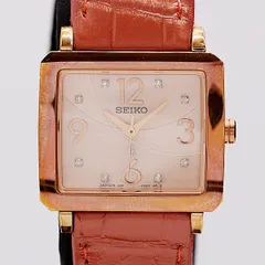 新品同様 稼働 箱付 セイコー ルキア 1N01-0LZ0 SS QZ ピンク文字盤 レディース腕時計 2000000 3NBG ABC19535 KMT
