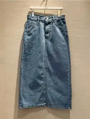 送料込み)ロング デニム スカート