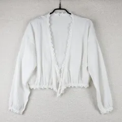 レディース レース クロップド エンブロイダリー ジャケット(55)