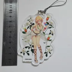 フラワー ナイト ガール クチナシ アクリル キーチェーン キーホルダー