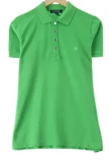 W ( M ー L ) ポロ Ralph Lauren(ラルフローレン) 半袖 カラー Tシャツ 緑 オールドスクール- 147D1