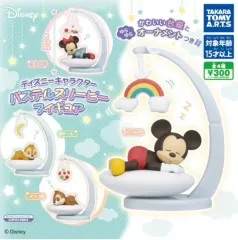 希少廃品 Disney(ディズニー) パステル スリーピー ガチャ フルセット ミッキーマウス ミニー チップス デール フィギュア