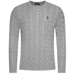 ポロ ニット セーター メンズ グレー S