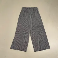 ワイド グレー プリーツ パンツ