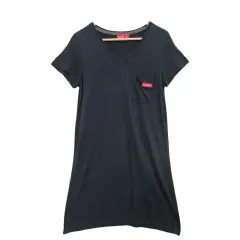 X ー GIRL エックスガール 黒 ジャージ 半袖 ワンピース M ヴィンテージ ミニワンピース