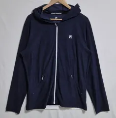 XL （ 105 ） FILA(フィラ) ネイビー 機能性 フード付き ジップアップパーカー