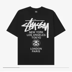 STUSSY WORLD TOUR 半袖 ブラック M
