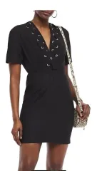 新品 SANDRO(サンドロ) 黒 半袖 ワンピース 36 サイズ