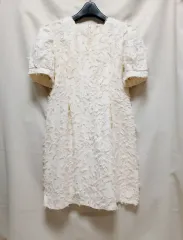 31 ファッション 羽毛 ワンピース アイボリー パーティー衣装