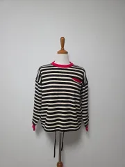 R プーさん プリン ボーダー柄 ニット