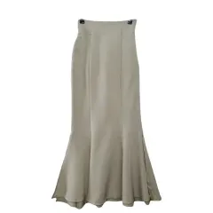 LAUIR ベージュ マーメイド ロング丈スカート M