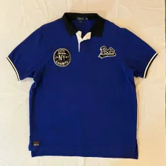 ポロ Ralph Lauren(ラルフローレン) ヴィンテージ パッチ チーフ・キーフ ポロTシャツ 青