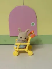 まとめ売り) シルバニアファミリー お座りミルクウサギ + ベビーカー