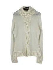 L CONCEPTS モヘア ケーブルポイント タートルネックニット