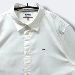 M Tommy Hilfiger(トミーヒルフィガー) ジーンズ ホワイトクリーム スリムフィット 長袖シャツ