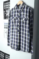 （ M ） Tommy Hilfiger(トミーヒルフィガー) シャツ チェック 青 フランネル- 14920