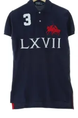 （ S ） ポロ Ralph Lauren(ラルフローレン) 半袖 カラー Tシャツ ネイビー ラグビー 限定- 13FBD