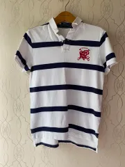 ポロ Ralph Lauren(ラルフローレン) ストライプ 半袖 ポロTシャツ ビックポニー M
