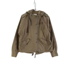 J3475 TATE レディース 85 カーキ 斜めジッパー フード ジャケット