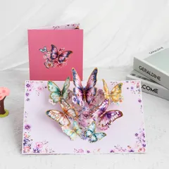 新品 YEPPAI グリーティング カード メッセージカード 母の日カード 結婚式 入学式 卒業式 ポップ アップ カード 花 感謝祭 カード キッズ 誕生日 カード バレンタインカード バースデーカード Merry Christmas Cards 立体 新年