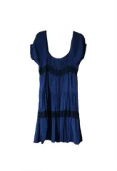 ヴィンテージ 白雪姫 ネイビー ONE PIECE ブラック レース 半袖 オフショルダー 닛시フユ 地球 ウール