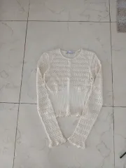 ザラ クロップド エンブロイダリー ニット 55