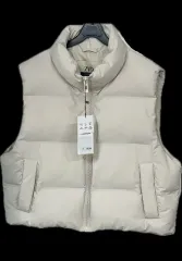 ZARA ダウン ベスト アイボリー 新品