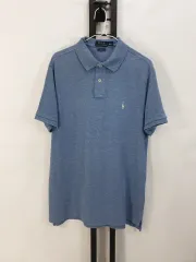 ポロ 半袖 ポロTシャツ 青 新しいタブ L