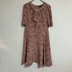 JILL STUART ピンク フェザープリント ONE PIECE