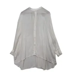 未使用商品 アースミュージック&エコロジー 白 ブラウス ロング丈 F