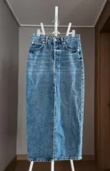 ZARA 前スリット ロング デニムスカート