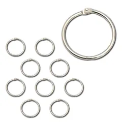 新品 カードリング 【10個セット】 シルバーリング ステンレスリング バインダーリング (直径50mm【10個】)