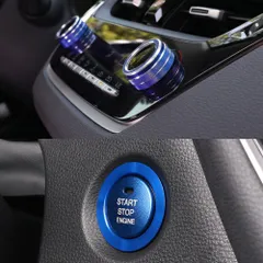 新品 Komie 適合トヨタ 新型カローラ 210系(2018年6月~現行) カローラクロス 10系(2021年9月~現行) エアコンダイヤルカバー エンジンスタート スターターリング アルミカバー 4pcs (ブルー)