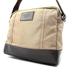 COACH y2k canvas leather shoulderbag コーチ キャンバスレザー素材 ショルダーバッグ 型番F70417 斜め掛け クロスボディ 男女兼用 ベージュブラウン