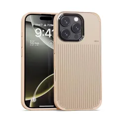新品 miak iPhone 16 Pro 用 MOOD MagSafe対応ケース [ スタイリッシュ縦ラインデザイン メタルカメラフレーム レンズ保護 ポリカーボネート TPU ハイブリッド構造 衝撃吸収 防塵設計 ディスプレイ保護設計 ストラップホール付き