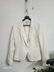 H&M 白 レディース ブレーザー ジャケット
