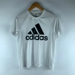 adidas(アディダス) 白 ビックロゴ 機能性 半袖T M 250902