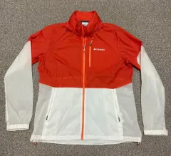 XL コロンビア オレンジ/ホワイト ウィンドブレーカー