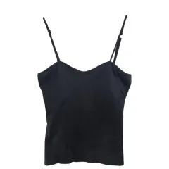 EPINE 黒 ノースリーブ Tシャツ F ポリエステル ブレンド