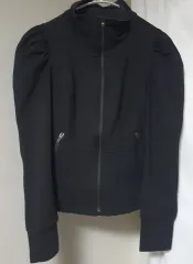 ZARA(ザラ) パフ スリーブ 黒 ジップアップ ジャケット