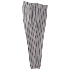 新品 ゼット(ZETT)野球用 ユニフォーム ストライプ レギュラーパンツ BU612 シルバー×ブラック(1319) XXO