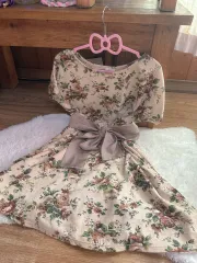 ヴィンテージ フラワー ワンピース ピンク ブラウン ロギャル 姫ギャル チャンチャンさん リズリサ風