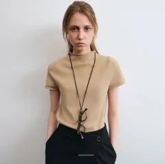 ルヌイ Rachel モック ネック ニット トップス + Rab ニット カーディガン セット