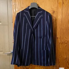 ポロラルフローレン パープルラベル ストライプ ジャケット 出品