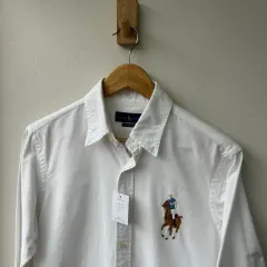 14900 - ポロラルフローレン 白 ビックロゴ シャツ