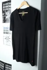 （ L ー XL ） ポロ Ralph Lauren(ラルフローレン) 半袖 Tシャツ Vネック 黒 ポニー- 14A76