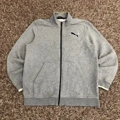 L PUMA(プーマ) グレー ジップアップ ジャージ ジャケット