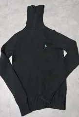 ポロラルフローレン タートルネック ブラック XS 使用感あり