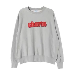 新品 XL Champion(チャンピオン) グレー グラフィック プリント 裏起毛 パーカー スウェットシャツ