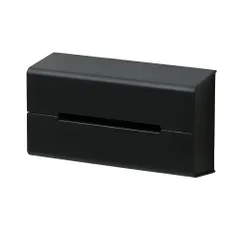 新品 ideaco(イデアコ) 壁に取り付け可能 レギュラーサイズ ティッシュ ホルダー WALL2 black (ウォールツー ブラック)